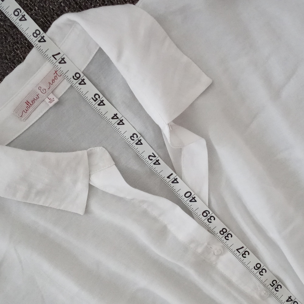 🤍Willow & Root🤍 - White L/S Button Down Long Top - Picture 16 of 16
